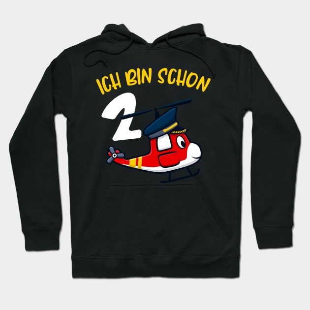 2. Kindergeburtstag Helikopter Geburtstag Jungen Hoodie by Foxxy Merch